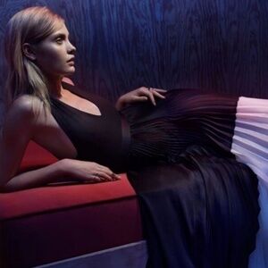 Alexis Frederico Long Pleated Silk Organza Maxi Dress